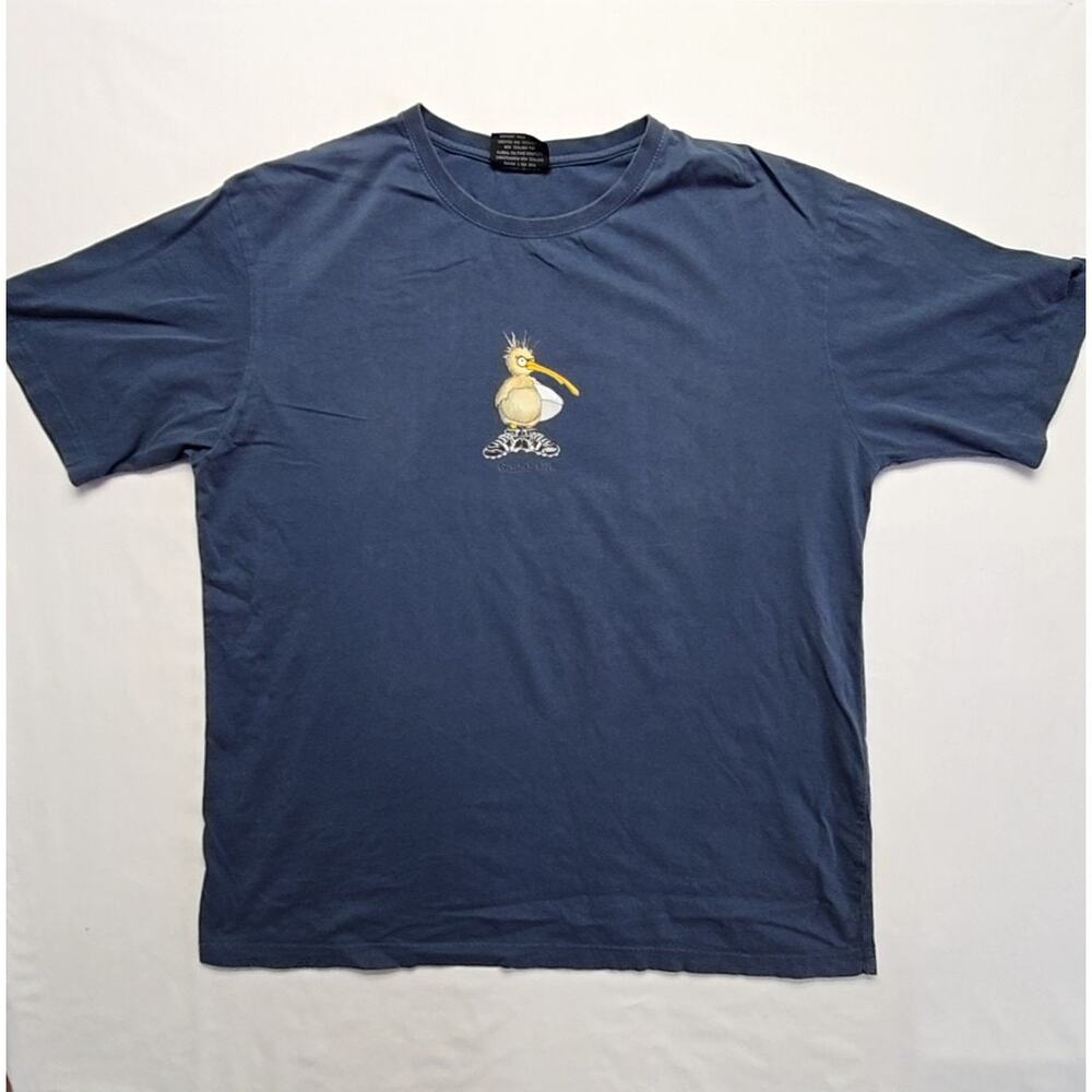Vintage Global Culture Shirt Game On Kiwi Rugby XL Blue Graphic Tee